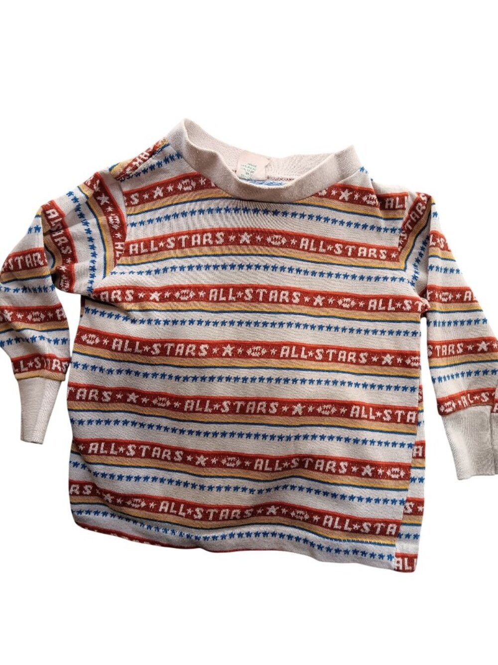 JC Penney Single Stitch Vintage Boys 2T T-shirt 70's Knit Print Toddler Time